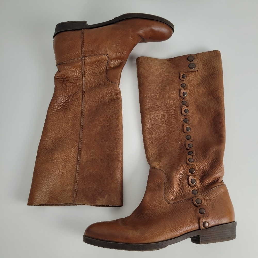 Nine West vintage brown studded ridding boots - Picture 4 of 11
